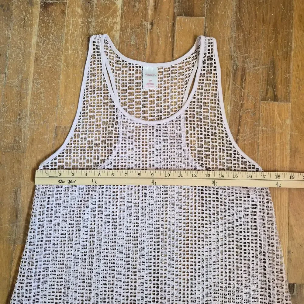 Xhilaration Small pastel pink lavender mesh net tank top swim cover S